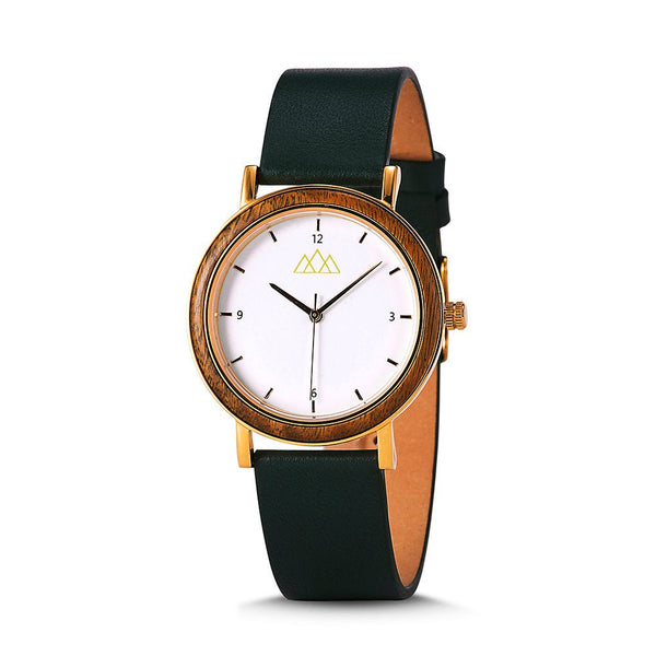 Montre en Bois Femme à Quartz noir