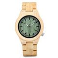Montre en Bois Bambou Cadran Vert - Green