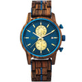Montre en Bois Homme Cadran Bleu - Brooklyn Blue
