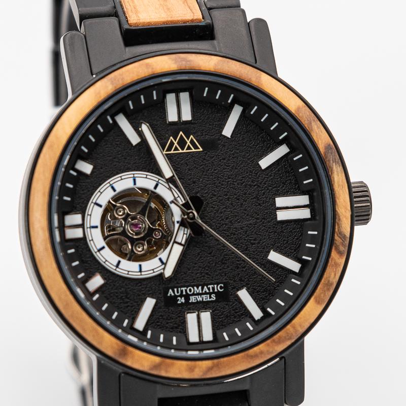 Montre bois 2025 homme luxe