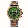 Montre en Bois Homme Verte - Marshal Kao