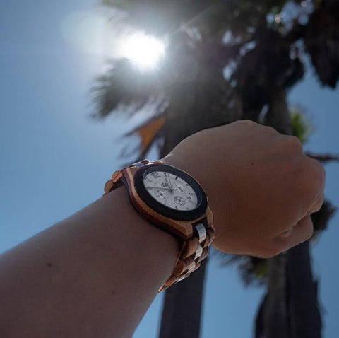 Montre Homme Bois et Acier