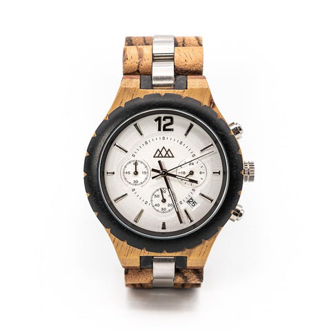 Montre Homme Bois et Acier