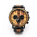 Montre en Bois Homme Cadran Noir - Zebra Marshal