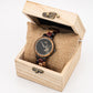 Montre style bois Deer Automne, vue 2 sur fond blanc
