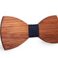 Noeud Papillon Bois - Ambre Bleu Marine