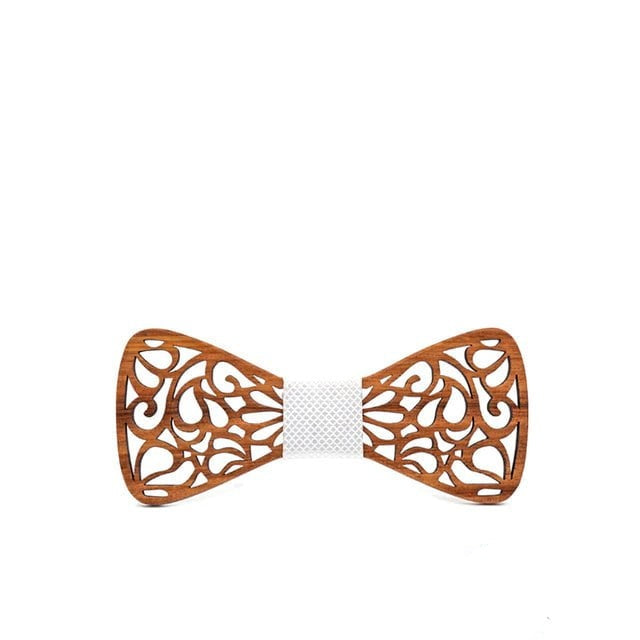 Noeud papillon bois enfant Koï, vue 2 sur fond blanc
