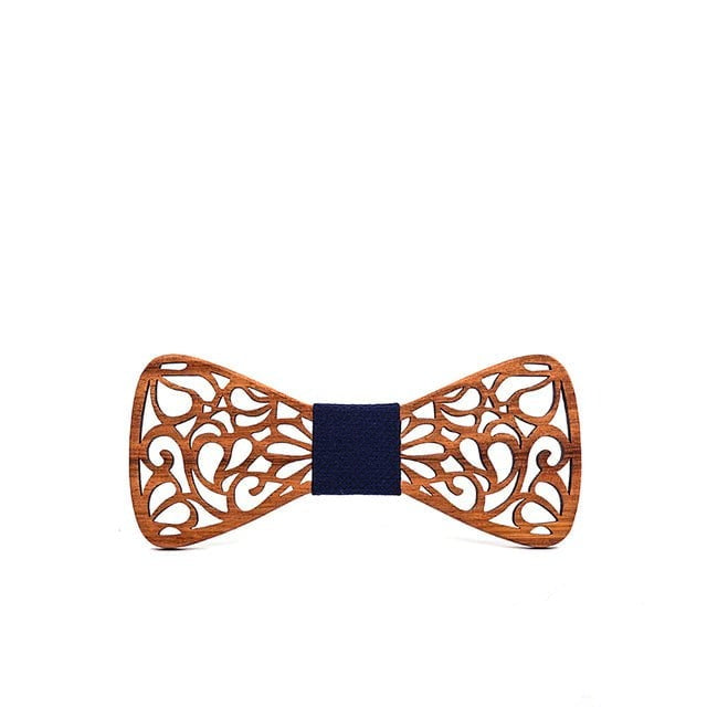 Noeud papillon bois enfant Koï, vue 3 sur fond blanc