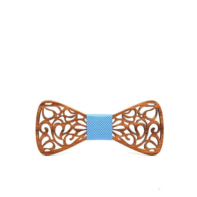 Noeud papillon bois enfant Koï, vue 4 sur fond blanc