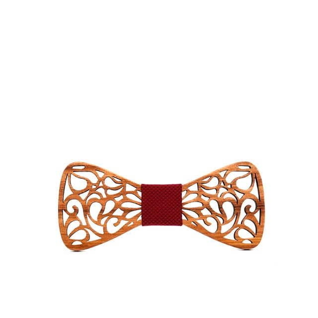 Noeud papillon bois enfant Koï, vue 6 sur fond blanc