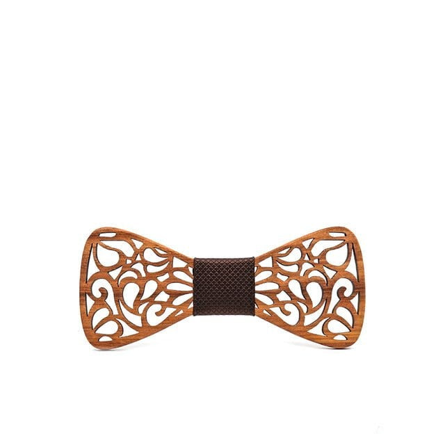 Noeud papillon bois enfant Koï, vue 7 sur fond blanc