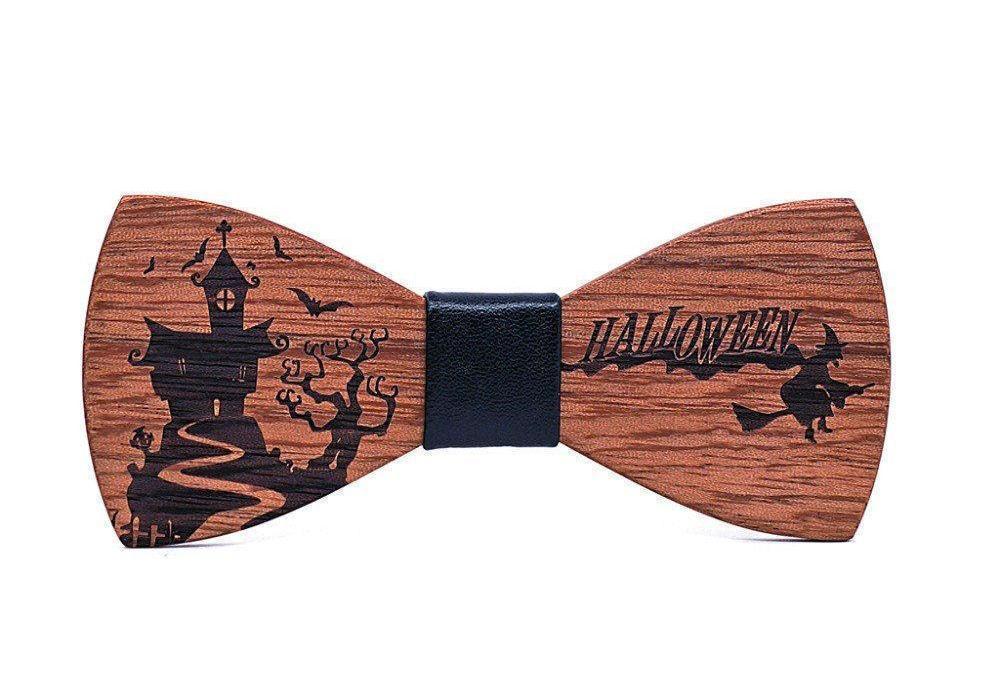 Adulte Noeud Papillon Bois - Halloween Adulte et Enfant
