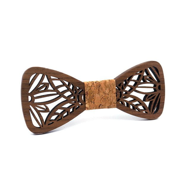 Noeud papillon bois homme Corn, vue 2 sur fond blanc