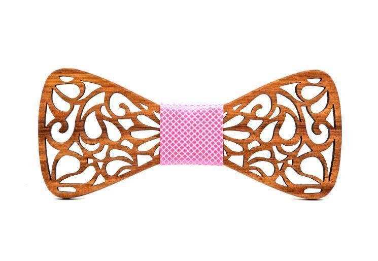 Noeud papillon bois homme Koï, vue 5 sur fond blanc