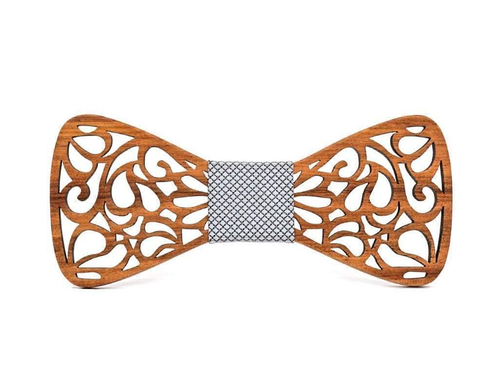 Noeud papillon bois homme Koï, vue 6 sur fond blanc