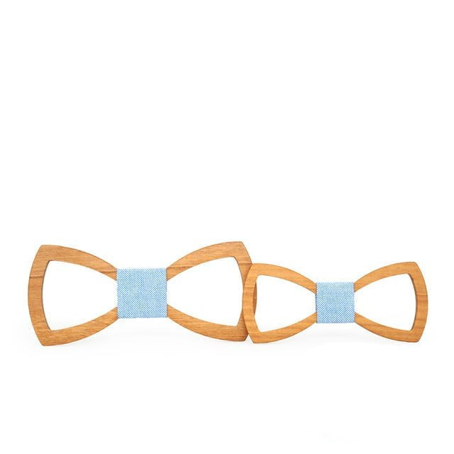Noeud papillon bois père fils Pillar Lighter, vue 14 sur fond blanc