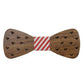 Noeud Papillon en Bois Enfant - Ramosa Rayures/Rouge-Blanc