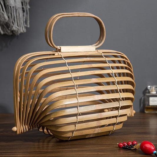 Burlywood / S Sac à Main Bambou - L'exclusif