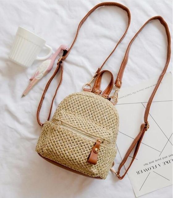 Sacs à dos brown Sac en paille - Anyka