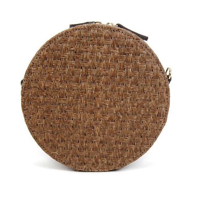 poignet - brun Sac Rotin Rond - Katia